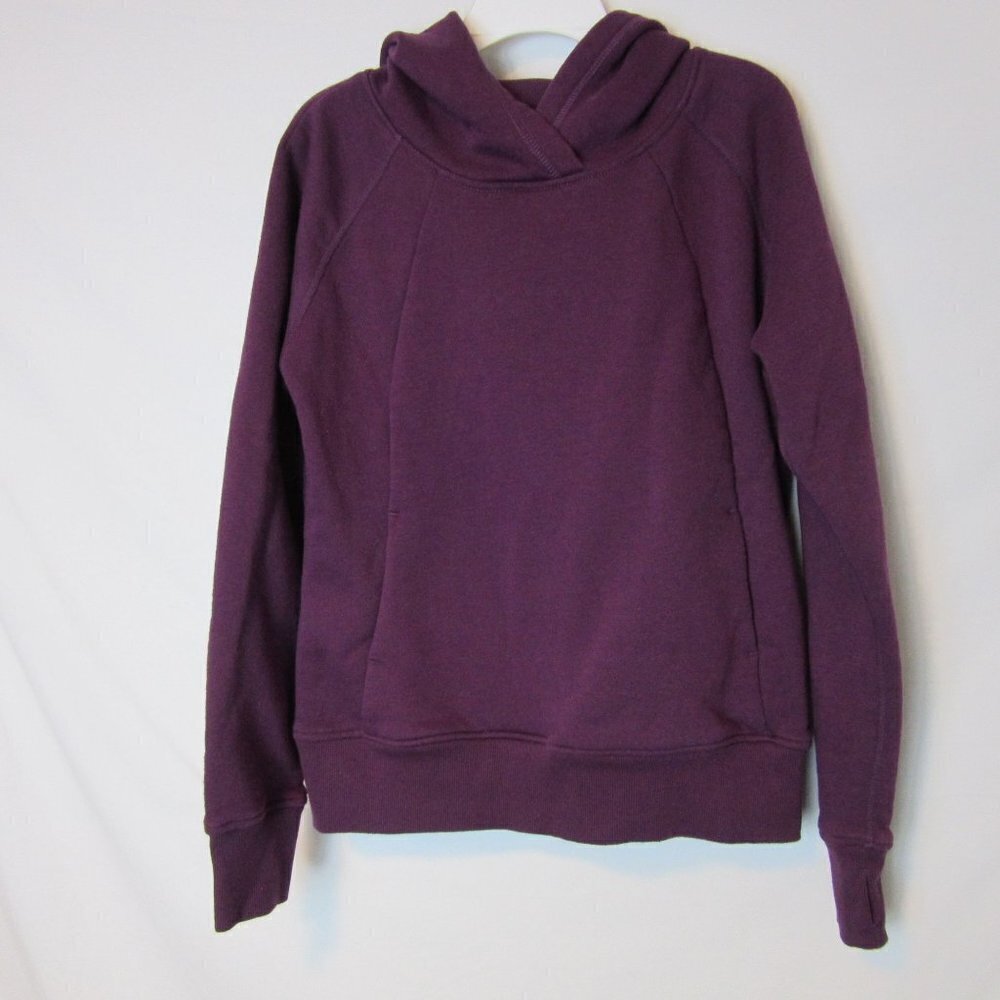 Zyia Sweatshirt Purple Maroon Hoodie Gym Athletic Active Comfy Pocket Women's XS